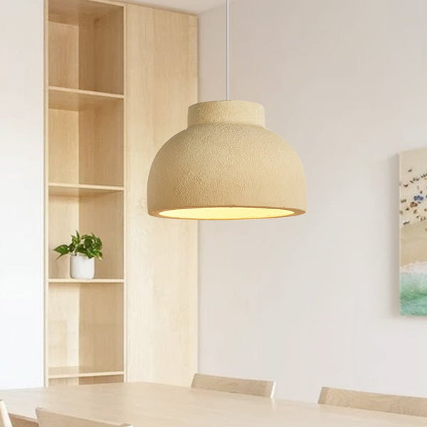 Thehouselights-Bowl-Shaped Wabi-Sabi Pendant Lighting-Pendant-Yellow-39 cm.