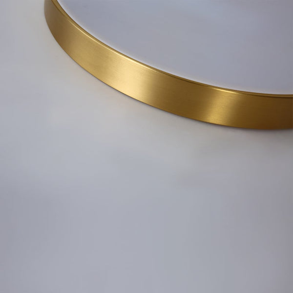 Thehouselights-Brass Round Shade LED Flush Mount-Ceiling Light--