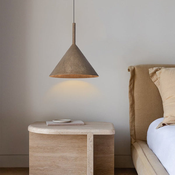 Thehouselights-Brown Metal Pendant Light-Pendant-Cone-