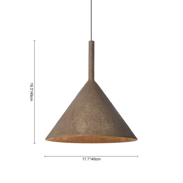Thehouselights-Brown Metal Pendant Light-Pendant-Cone-