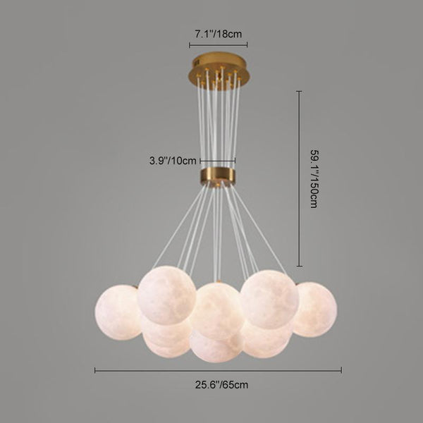 Thehouselights-Bubble Chandelier Cluster Mood Light in Milk Globes-Chandelier--