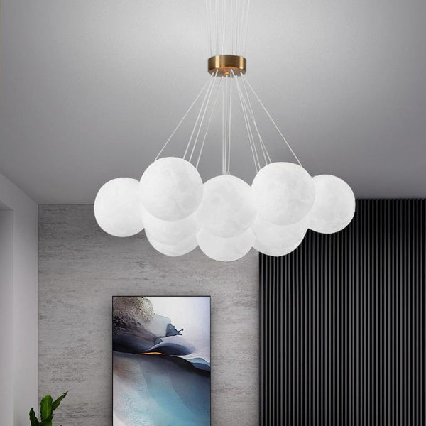 Thehouselights-Bubble Chandelier Cluster Mood Light in Milk Globes-Chandelier--