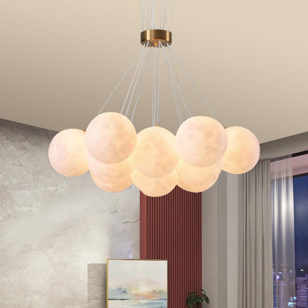 Thehouselights-Bubble Chandelier Cluster Mood Light in Milk Globes-Chandelier--