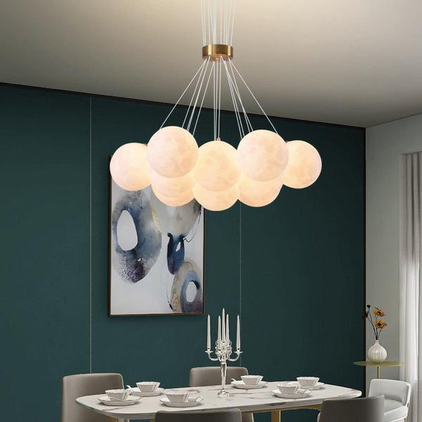 Thehouselights-Bubble Chandelier Cluster Mood Light in Milk Globes-Chandelier--