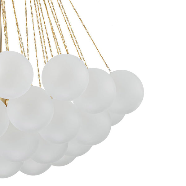 Thehouselights-Bubble Cluster Glass Chandelier Light-Chandelier-37 Bubbles-Black
