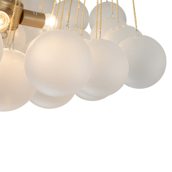Thehouselights-Bubble Cluster Glass Chandelier Light-Chandelier-37 Bubbles-Black