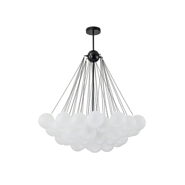 Thehouselights-Bubble Cluster Glass Chandelier Light-Chandelier-37 Bubbles-Black