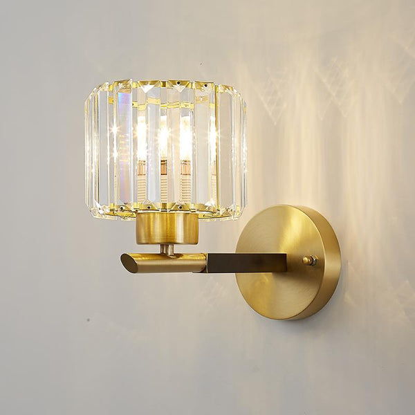 Thehouselights-Clear Crystal Shade Wall Sconce-Wall Lights--