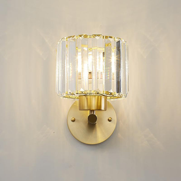 Thehouselights-Clear Crystal Shade Wall Sconce-Wall Lights--