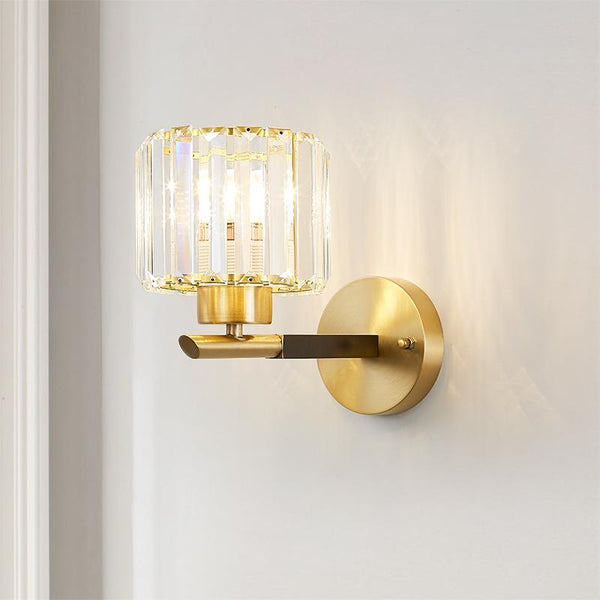 Thehouselights-Clear Crystal Shade Wall Sconce-Wall Lights--