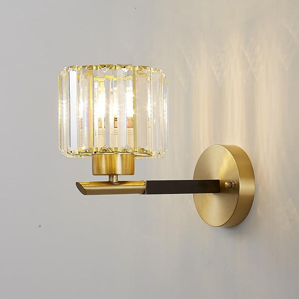 Thehouselights-Clear Crystal Shade Wall Sconce-Wall Lights--