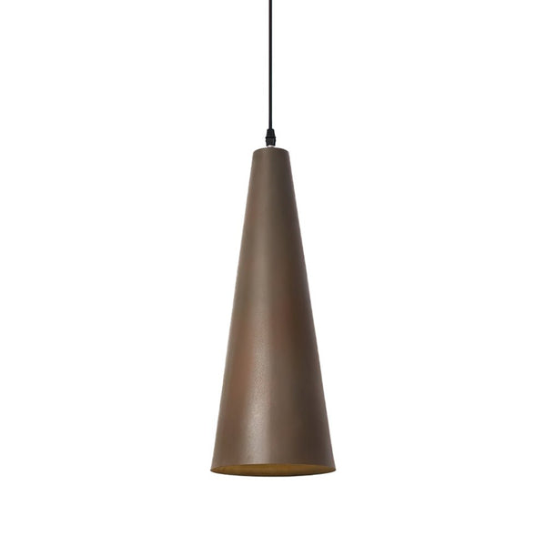 Thehouselights-Conical Steel Pendant Lighting-Pendant-Brown-
