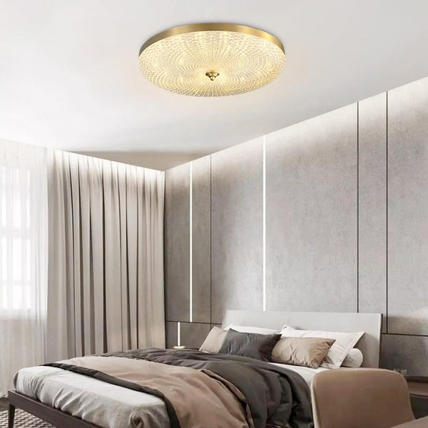 Thehouselights-Copper & Metal & Acrylic LED Flush Mount Ceiling Light-Ceiling Light--
