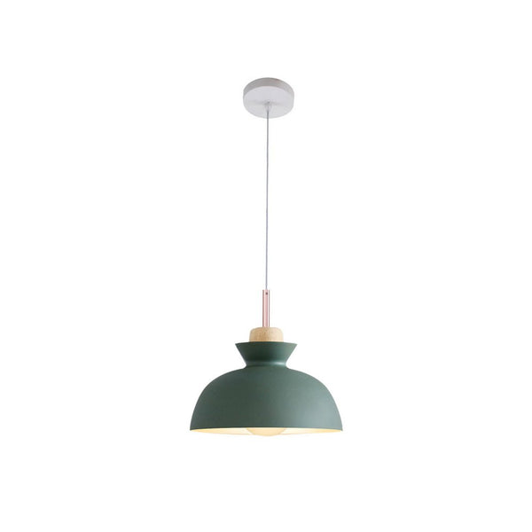 Thehouselights-Craftsman Style 1-Light Single Dome Pendant Light-Pendant-Yellow-
