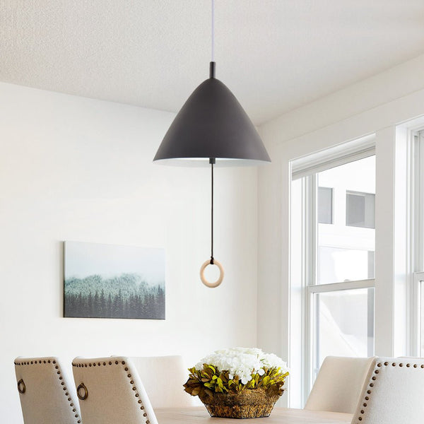 Thehouselights-Craftsman Style Mini 1-Light Single Dome Pendant-Pendant-Grey-