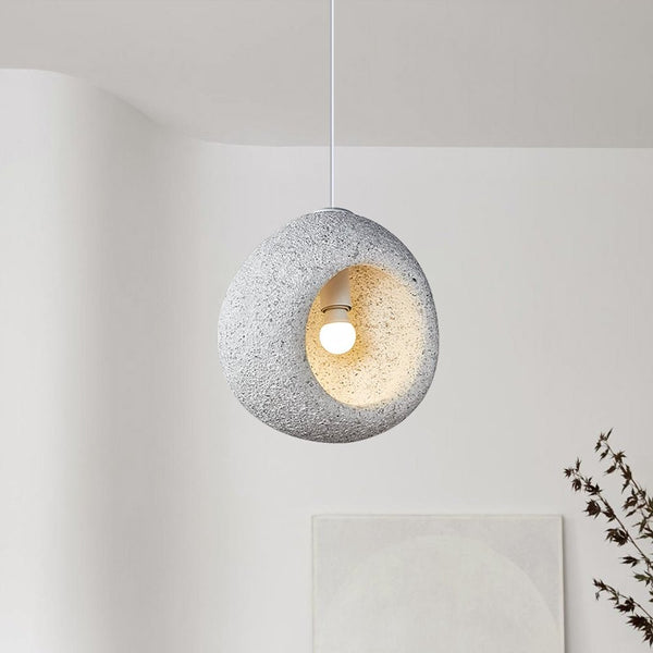 Thehouselights-Creative Cave Resin Pendant Light-Pendant-Light Gray-