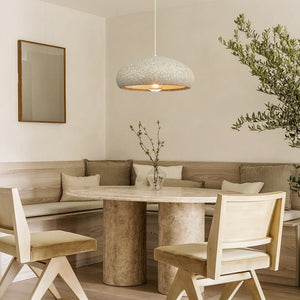 Thehouselights-Creative Ceramic Oval Pendant Light-Pendant-Yellow-
