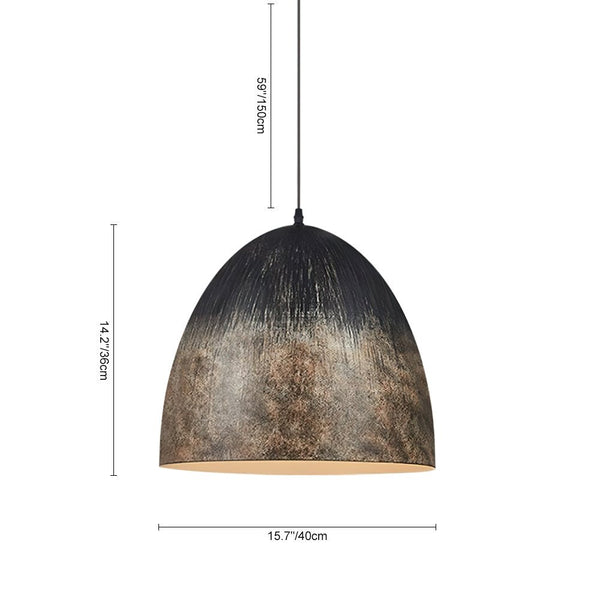 Thehouselights-Creative Handmade Gradient Wabi Sabi Pendant Light-Pendant-Black-