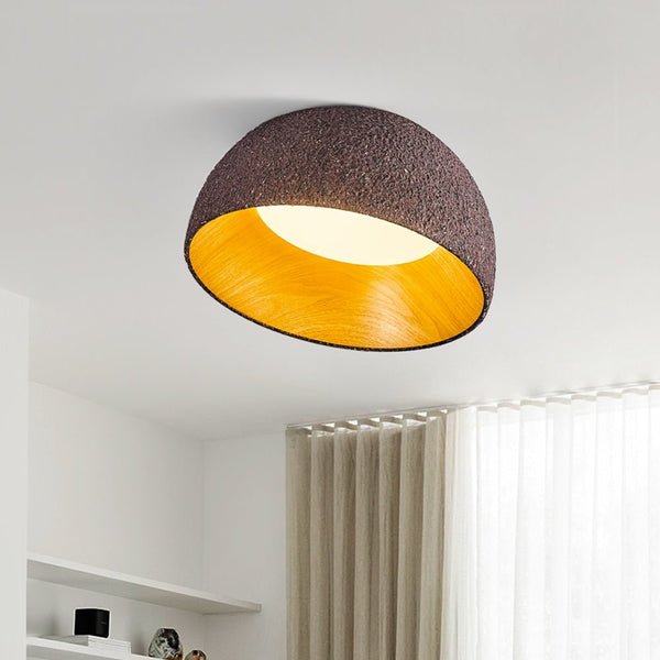 Thehouselights-Creative Recessed Dome LED Flush Mount Ceiling Light-Ceiling Light-Dark Red-