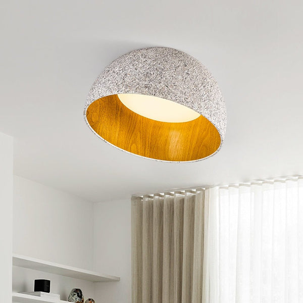 Thehouselights-Creative Recessed Dome LED Flush Mount Ceiling Light-Ceiling Light-Light Red-