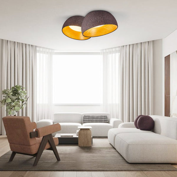 Thehouselights-Creative Recessed Dome LED Flush Mount Ceiling Light-Ceiling Light-Light Red-