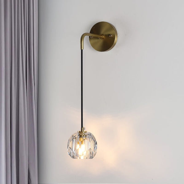 Thehouselights-Crystal 1-light Mini Wall Sconce-Wall Lights--