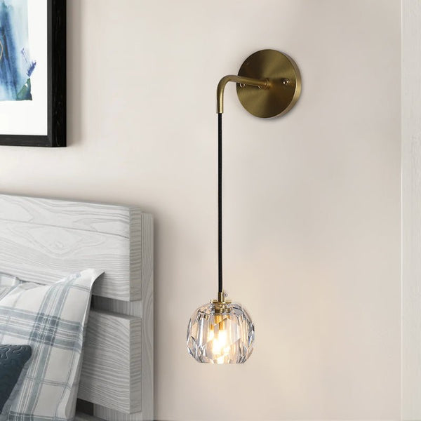 Thehouselights-Crystal 1-light Mini Wall Sconce-Wall Lights--