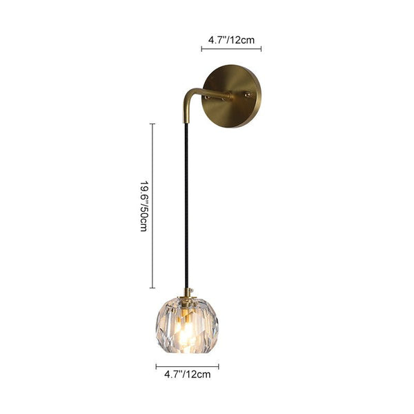 Thehouselights-Crystal 1-light Mini Wall Sconce-Wall Lights--