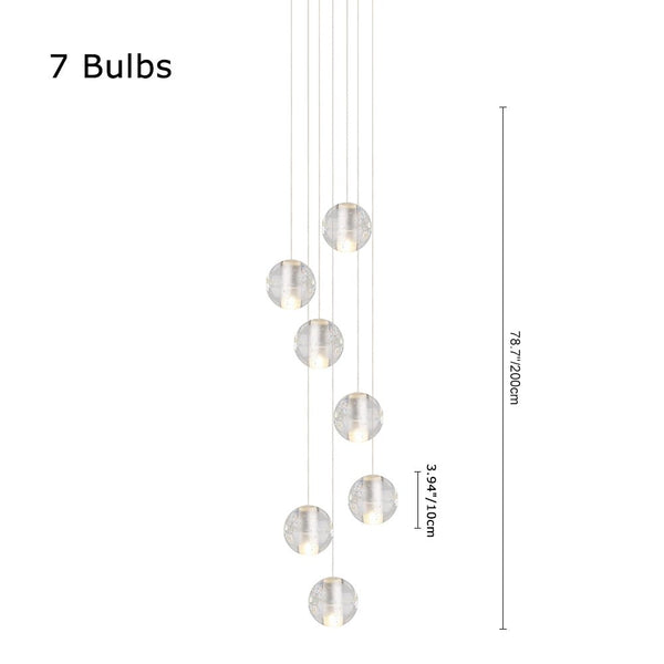Thehouselights-Crystal Globe Cluster Pendant Light-Pendant-1Lt-