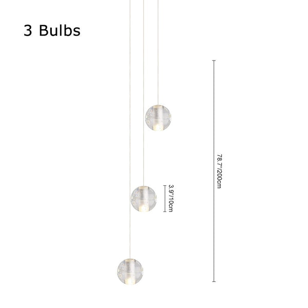 Thehouselights-Crystal Globe Cluster Pendant Light-Pendant-1Lt-