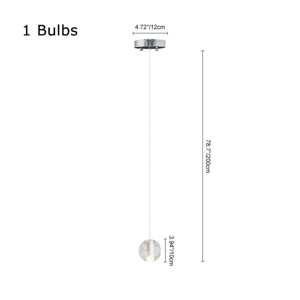 Thehouselights-Crystal Globe Cluster Pendant Light-Pendant-1Lt-