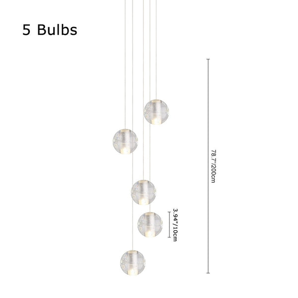 Thehouselights-Crystal Globe Cluster Pendant Light-Pendant-1Lt-