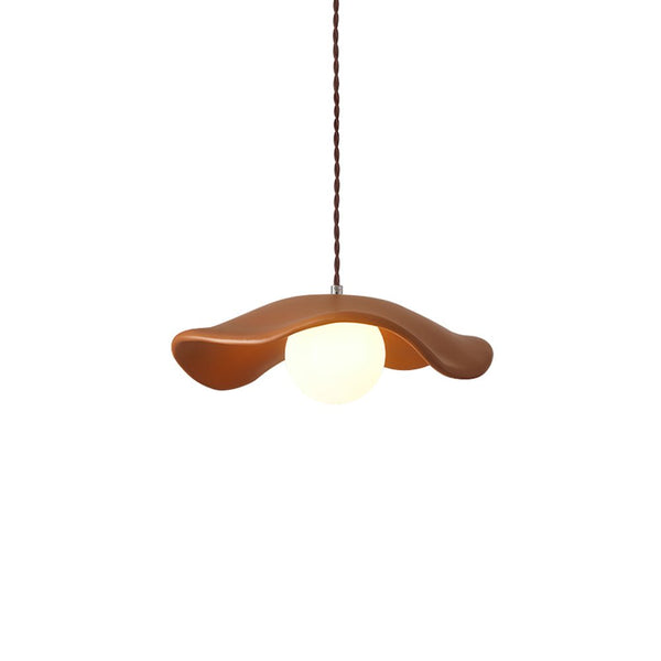 Thehouselights-Curved Hat-Shade Pendant Light-Pendant-Orange-