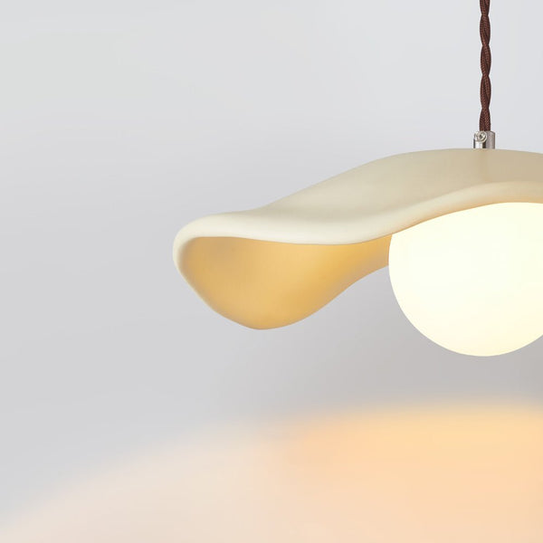 Thehouselights-Curved Hat-Shade Pendant Light-Pendant-Orange-