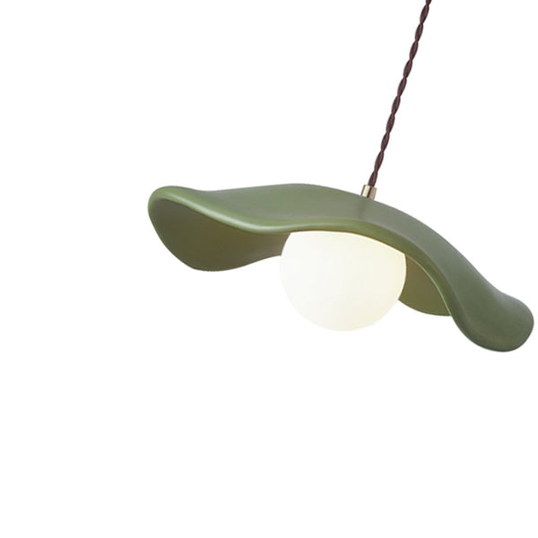 Thehouselights-Curved Hat-Shade Pendant Light-Pendant-Orange-
