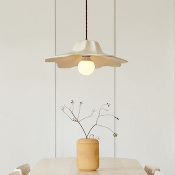 Thehouselights-Designer Fluted Shade Ceramic Pendant Lighting-Pendant-Beige-