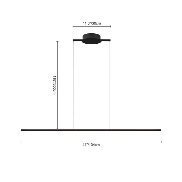 Thehouselights-Dimmable LED Linear Ceiling Light Hanging Pendant-Ceiling Light--