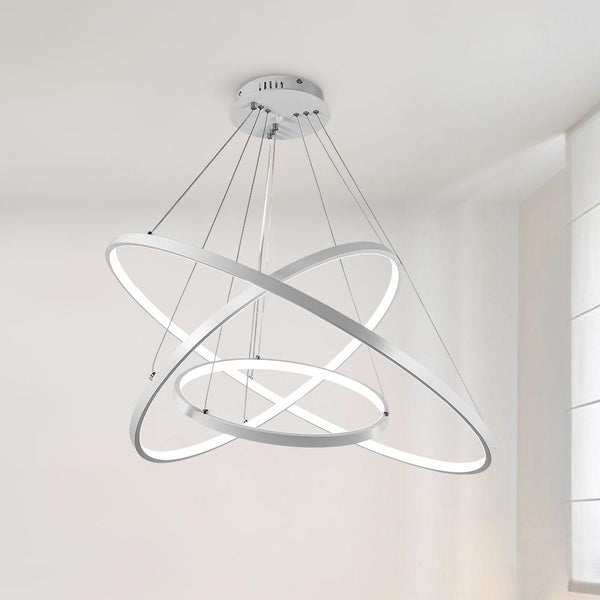 Thehouselights-Dimmable LED Three-Ring Chandelier-Chandelier--