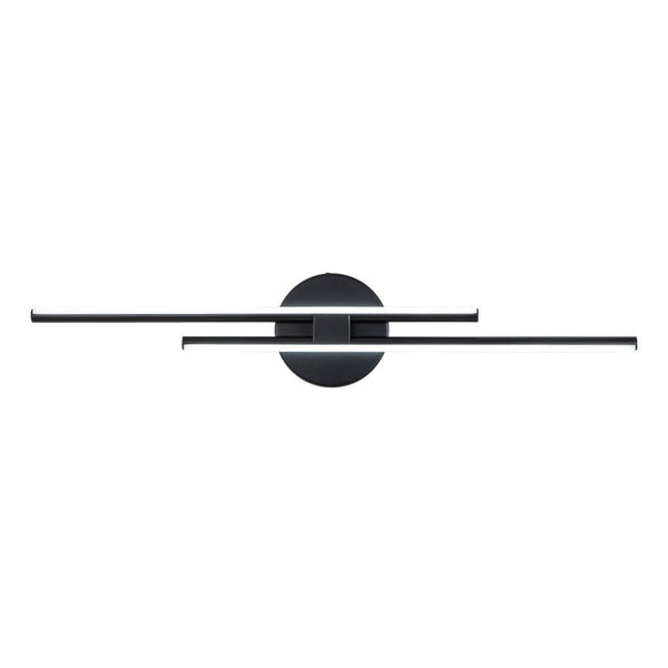 Thehouselights-Dimmable Linear LED Wall Sconce Bathroom Vanity Light-Wall Lights-Black-60 CM