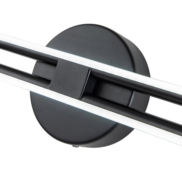 Thehouselights-Dimmable Linear LED Wall Sconce Bathroom Vanity Light-Wall Lights-Black-60 CM