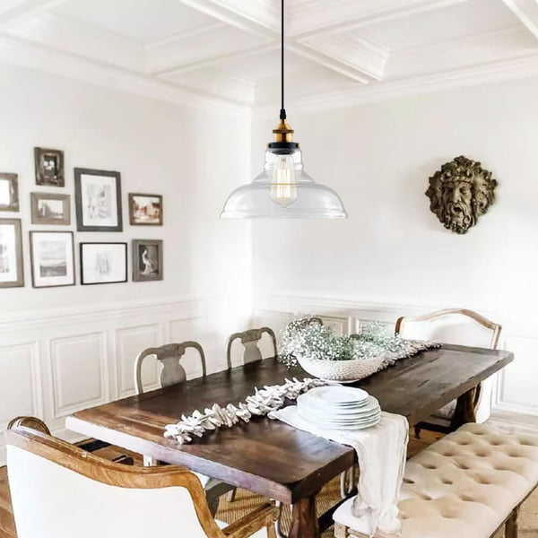 Thehouselights-Dome Clear Glass Pendant Light-Pendant--