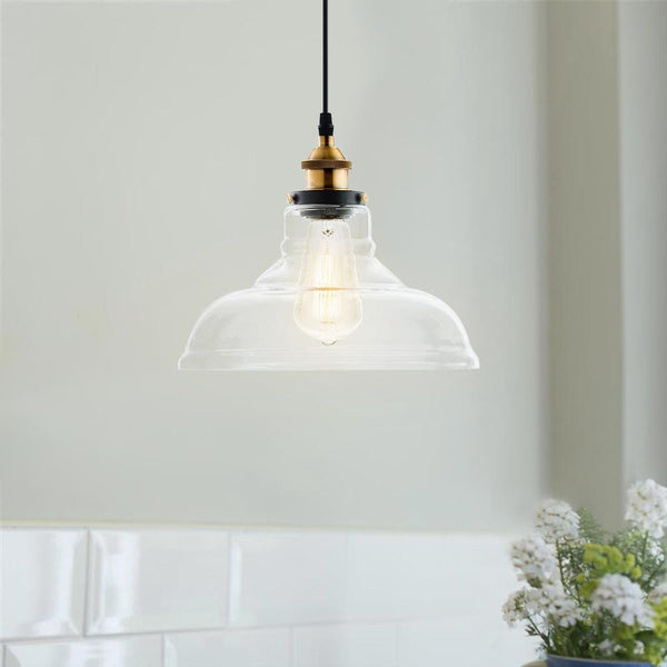 Thehouselights-Dome Clear Glass Pendant Light-Pendant--