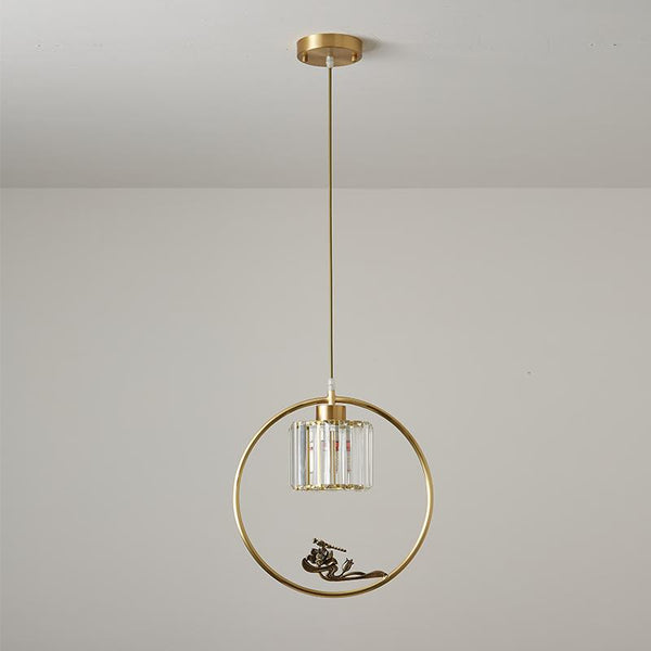Thehouselights-Dragonfly Circle Pendant Lighting-Pendant--
