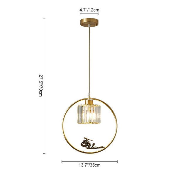 Thehouselights-Dragonfly Circle Pendant Lighting-Pendant--