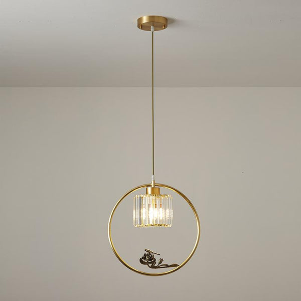 Thehouselights-Dragonfly Circle Pendant Lighting-Pendant--