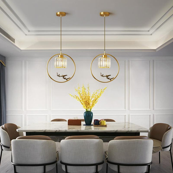 Thehouselights-Dragonfly Circle Pendant Lighting-Pendant--