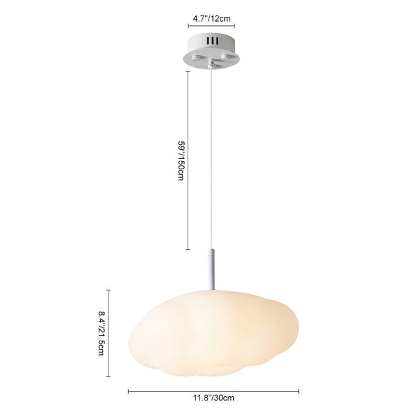 Thehouselights-Fluffy Cloud LED Pendant Lighting for Kids-Pendant--