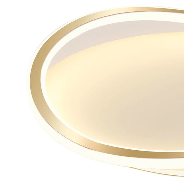Thehouselights-Geometric Round LED Flush Mount in Warm White-Ceiling Light--