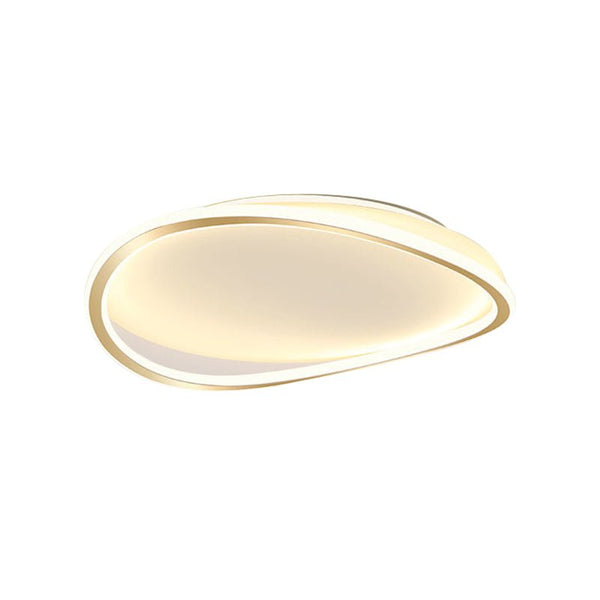 Thehouselights-Geometric Round LED Flush Mount in Warm White-Ceiling Light--