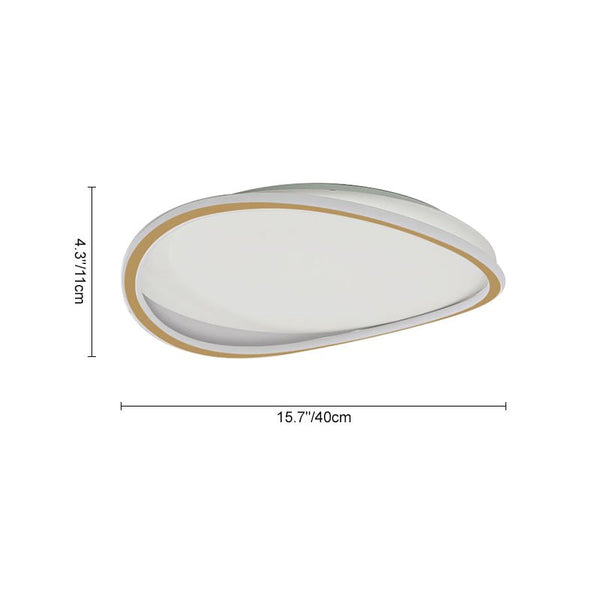 Thehouselights-Geometric Round LED Flush Mount in Warm White-Ceiling Light--